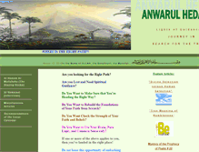 Tablet Screenshot of anwarulhedaya.com